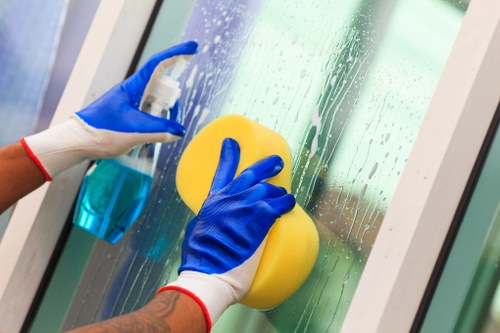 Technician treating stains on a mattress in Harringay