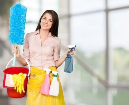 Kitchen and bathroom surfaces being refreshed during one-off cleaning