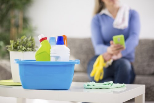 Local cleaner preparing a guest-ready flat near Harringay