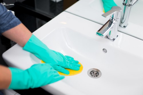 Spot cleaning a mattress stain with careful local treatment